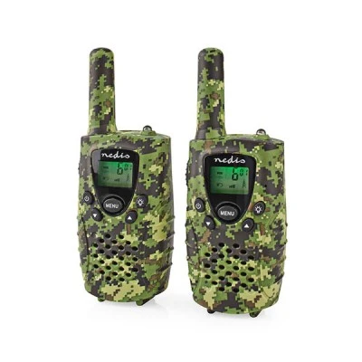  Walkie talkie με εμβέλεια έως και 8 km σε χρώμα παραλλαγής με 8 κανάλια συχνοτήτων & φωτιζόμενη οθόνη 0.9" 