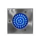 Φωτιστικό δαπέδου τετράγωνο inox μπλε φως 1.5W 230V  με 33led κάθετα στεγανό ΙΡ65 