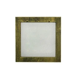 Led φωτιστικό επίτοιχο τετράγωνο 91x91mm ρουστίκ 1W 230V θερμό φως στεγανό IP54