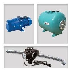 Πιεστικό μοντάζ JM10 + 50Lt οριζόντιο ZILMET