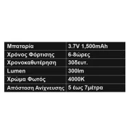 Ηλιακός προβολέας LED 3W 4000k ενδιάμεσο φως με ανιχνευτή κίνησης υπερύθρων και φωτοκύτταρο μέρα - νύχτα λευκός IP65