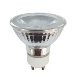 Λάμπα led GU10 7W 230V 3000k ψυχρό λευκό φως δέσμης 38° 600 lumen Ø50mm