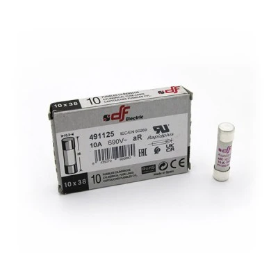 Φυσίγγιο κυλινδρικό υπερταχείας 10Α aR DF 10x38mm Φυσίγγιο κυλινδρικό υπερταχείας 10Α aR DF 10x38mm