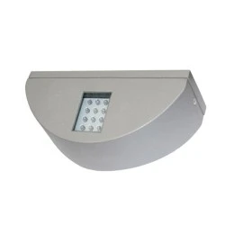 Led φωτιστικό 3,3W επίτοιχο ημικύκλιο γκρι ψυχρό φως διπλής κατεύθυνσης 40led 230V στεγανό IP54