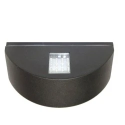 Led φωτιστικό επίτοιχο ημικύκλιο μαύρο 1.6W ψυχρό φως μονής κατεύθυνσης 20led 230V στεγανό
