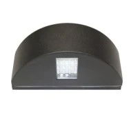 Led φωτιστικό επίτοιχο ημικύκλιο μαύρο 1.6W ψυχρό φως μονής κατεύθυνσης 20led 230V στεγανό IP54