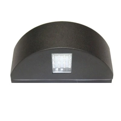 Led φωτιστικό επίτοιχο ημικύκλιο μαύρο 1.6W ψυχρό φως μονής κατεύθυνσης 20led 230V στεγανό IP54