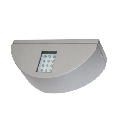 Led φωτιστικό επίτοιχο ημικύκλιο γκρι 1.6W μπλε φως μονής κατεύθυνσης 20led 230V στεγανό