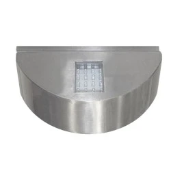 Led φωτιστικό επίτοιχο ημικύκλιο σατινέ 1.6W μπλε φως μονής κατεύθυνσης 20led 230V στεγανό IP54