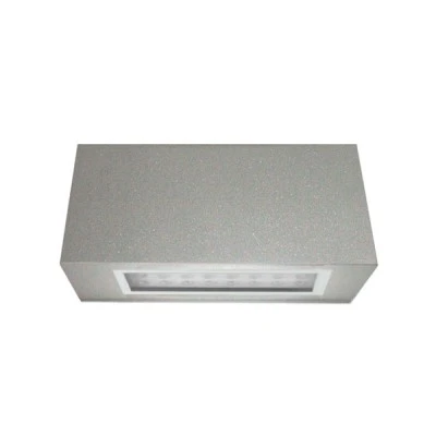 Led φωτιστικό επίτοιχο ορθογώνιο γκρι 1.6W ψυχρό φως μονής κατεύθυνσης 24led 230V στεγανό IP54