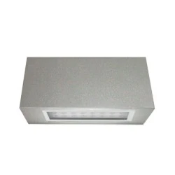 Led φωτιστικό επίτοιχο ορθογώνιο γκρι 1.6W μπλε φως μονής κατεύθυνσης 24led 230V στεγανό IP54