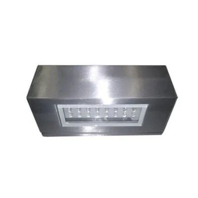 LED φωτιστικό διπλής κατεύθυνσης 3.3W θερμό λευκό φως ορθογώνιο επίτοιχο αλουμινίου σατινέ