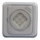Φωτιστικό ασφαλείας τοίχου GR-80/W με 9 LED στεγανό IP65 με ασημί περίβλημα
