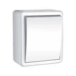 Μπουτόν απλό επίτοιχο MURATA με βίδα 1P 10A 250VAC IP20 μη στεγανό σε λευκό χρώμα