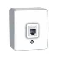 Πρίζα δικτύου MURATA επίτοιχη 1xRJ45 CAT6 UTP IP20 σε λευκό χρώμα