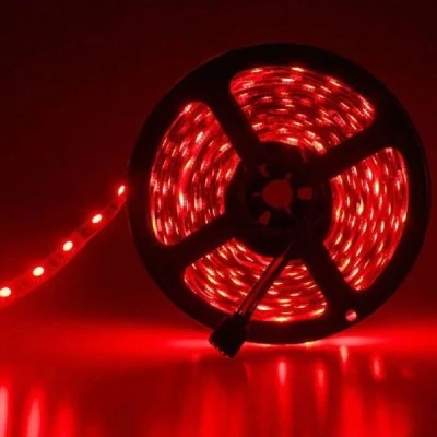 Ταινία LED 5m 9.6W/M 24V DC NANO με κόκκινο χρώμα φωτός IP65 στεγανή κατάλληλη για εξωτερικό χώρο & πλάτος 8mm