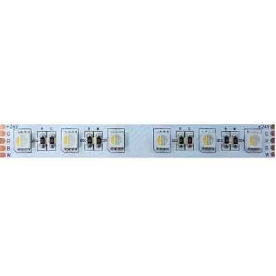 Ταινία  LED μήκους 5m 17W/M 24V DC με χρώμα φωτός RGBW & ουδέτερο λευκό 4000K  με πλάτος 12mm κατάλληλη για εσωτερικό χώρο
