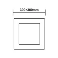Φωτιστικό LED SLIM PANEL ARCA επίτοιχο-οροφής τετράγωνο σε λευκό χρώμα 230V AC 24W σε θερμό χρώμα φωτός 3000K 2200Lm 