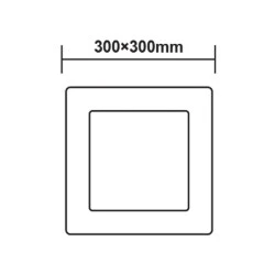 Φωτιστικό LED SLIM PANEL ARCA επίτοιχο-οροφής τετράγωνο σε λευκό χρώμα 230V AC 24W σε θερμό χρώμα φωτός 3000K 2200Lm 