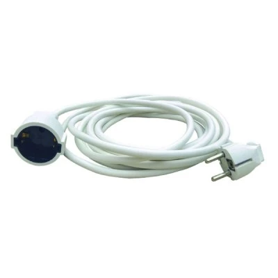 Προέκταση σούκο με μήκος καλωδίου H05VV-F 3x1.5mm² 3m 16A IP20 σε λευκό χρώμα Προέκταση σούκο με μήκος καλωδίου H05VV-F 3x1.5mm² 3m 16A IP20 σε λευκό χρώμα