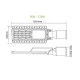 Φωτιστικό δρόμου LED LUMINAIRE ΒISE 90W 12600LM με ενδιάμεσο χρώμα φωτός 4000K δέσμης 150Χ75˚ 230V AC IP66