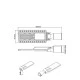 Φωτιστικό δρόμου LED LUMINAIRE  30W 4200LM με ενδιάμεσο χρώμα φωτός 4000K & δέσμη 150Χ75˚ 230V AC IP66 στεγανό