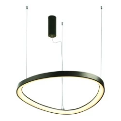 Φωτιστικό LED κρεμαστό ΗΑRMONY 74W σε θερμό φως 3000K 6500LM σε μαύρο χρώμα σώματος από αλουμίνιο IP20 