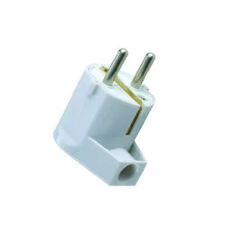 Φις σούκο αρσενικό πλαγίας τοποθέτησης 250V AC 16A σε λευκό χρώμα IP20