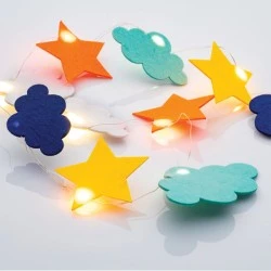 10 MINI LED λαμπάκια μπαταρίας με θερμό χρώμα φωτός  IP20 90cm με διάφανο καλώδιο & διακόπτη ΟΝ/ΟFF