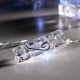 10 LED CLIPS λαμπάκια σε σειρά με ψυχρό χρώμα φωτός IP20  με μήκος 135cm & διάφανο καλώδιο τροφοδοσίας