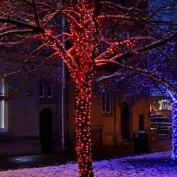 180 LED λαμπάκια σε σειρά ανά 5cm σε κόκκινο χρώμα φωτός & 8 λειτουργίες IP44 με μήκος 3m 