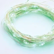100 LED λαμπάκια σε πράσινο χρώμα φωτός με χρονοδιακόπτη με καλώδιο χαλκού  IP44 & μήκος 10m