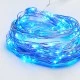 100 LED λαμπάκια 2,25W σε σειρά μπλε χρώμα φωτός με ασημί καλώδιο χαλκού & χρονοδιακόπτη IP44 10m
