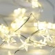 20 LED ακρυλικά λαμπάκια αστέρι 1.2W θερμό χρώμα φωτός με ασημί καλώδιο χαλκού IP20  & μήκος 2m