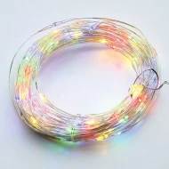 20 LED λαμπάκια 1.2W  RGB + Κίτρινο με ασημί καλώδιο χαλκού & IP20  μήκος 2m με διακόπτη Οn/Off