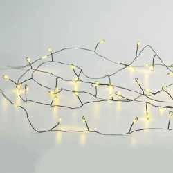 50 LED λαμπάκια 3W σε σειρά με θερμό χρώμα φωτός & μαύρο καλώδιο χαλκού IP20 με μήκος 2.5m