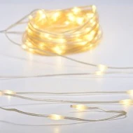 300 λαμπάκια LED σε θερμό χρώμα φωτός 3,6W με 8 προγράμματα  IP44 με μήκος 30m με PVC ασημί καλώδιο χαλκού