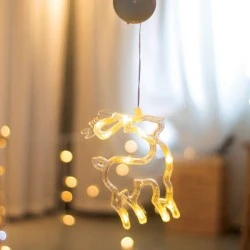 Διακοσμητικό κρεμαστό ελαφάκι με 10 LED λαμπάκια με θερμό χρώμα φωτός με μπαταρίες & διαστάσεις 130x190mm Διακοσμητικό κρεμαστό ελαφάκι με 10 LED λαμπάκια με θερμό χρώμα φωτός με μπαταρίες & διαστάσεις 130x190mm
