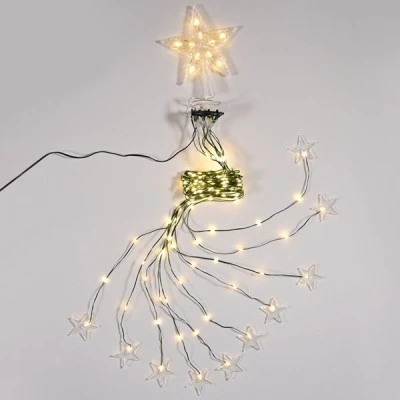 190 LED λαμπάκια  2,4W χταπόδι με αστέρι RGB χρώμα φωτός  USB REMOTE με 8 προγράμματα IP44 10x180cm