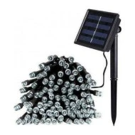 200 SOLAR LEDS λαμπάκια σε σειρά  με φωτοβολταικό πάνελ & 8 προγράμματα με ασημί καλώδιο IP44 με μήκος 20m