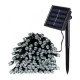 200 SOLAR LEDS λαμπάκια σε σειρά  με φωτοβολταικό πάνελ & 8 προγράμματα με ασημί καλώδιο IP44 με μήκος 20m
