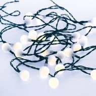 30 SOLAR LEDS λαμπάκια σε σειρά με ψυχρό χρώμα φωτός με φωτοβολταικό πάνελ μαύρο καλώδιο IP44 & μήκος 4.35m