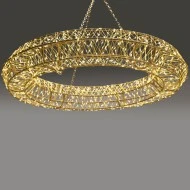 3D μεταλλικό δαχτυλίδι με 1920 LED θερμό χρώμα φωτός IP44 με διάμετρο ∅60cm για κρεμαστή τοποθέτηση