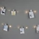12 GLITTER STAR CLIPS με 25 LED θερμό χρώμα φωτός με ασημί καλώδιο χαλκού IP20 & μήκος 240cm 12 GLITTER STAR CLIPS με 25 LED θερμό χρώμα φωτός με ασημί καλώδιο χαλκού IP20 & μήκος 240cm