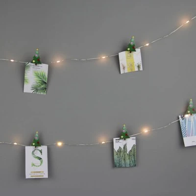 25 LED 12 X-MAS TREE CLIPS με θερμό χρώμα φωτός & μήκος 240cm με ασημί καλώδιο χαλκού 25 LED 12 X-MAS TREE CLIPS με θερμό χρώμα φωτός & μήκος 240cm με ασημί καλώδιο χαλκού