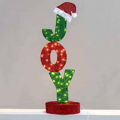 3D διακοσμητικό στολίδι  JOY  με 60 LED θερμό χρώμα φωτός & διάσταση ∅30x100cm IP44