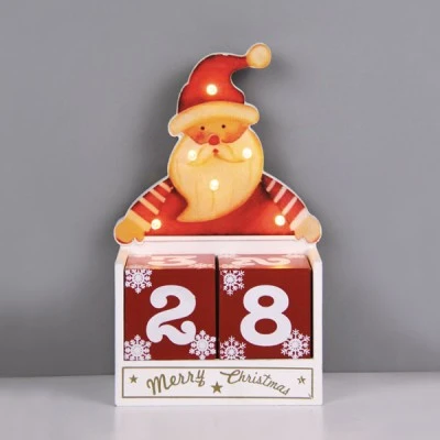 Xριστουγεννιάτικο διακοσμητικό SANTA CALENDAR με 6 LED θερμό χρώμα φωτός IP20 12.5x6.7x20.5cm