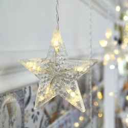 100  λαμπάκια  βροχή LED STAR ICICLE με θερμό χρώμα φωτός με δυνατότητα επέκτασης max 3 σετ IP44 με μήκος 3m & διάφανο καλώδιο 