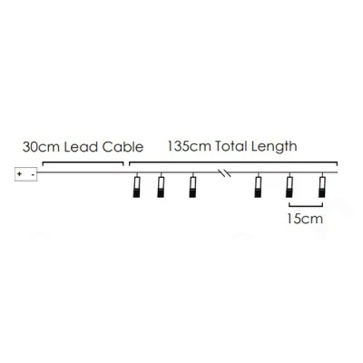 Διακοσμητικά λαμπάκια METAL STAR με 10 LED σε σειρά  με θερμό χρώμα φωτός & ασημί μέταλλο IP20 135cm 