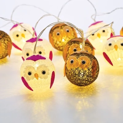 Διακοσμητικά λαμπάκια PLASTIC BALL OWL με 10 LED θερμό χρώμα φωτός & μήκος 135cm Διακοσμητικά λαμπάκια PLASTIC BALL OWL με 10 LED θερμό χρώμα φωτός & μήκος 135cm